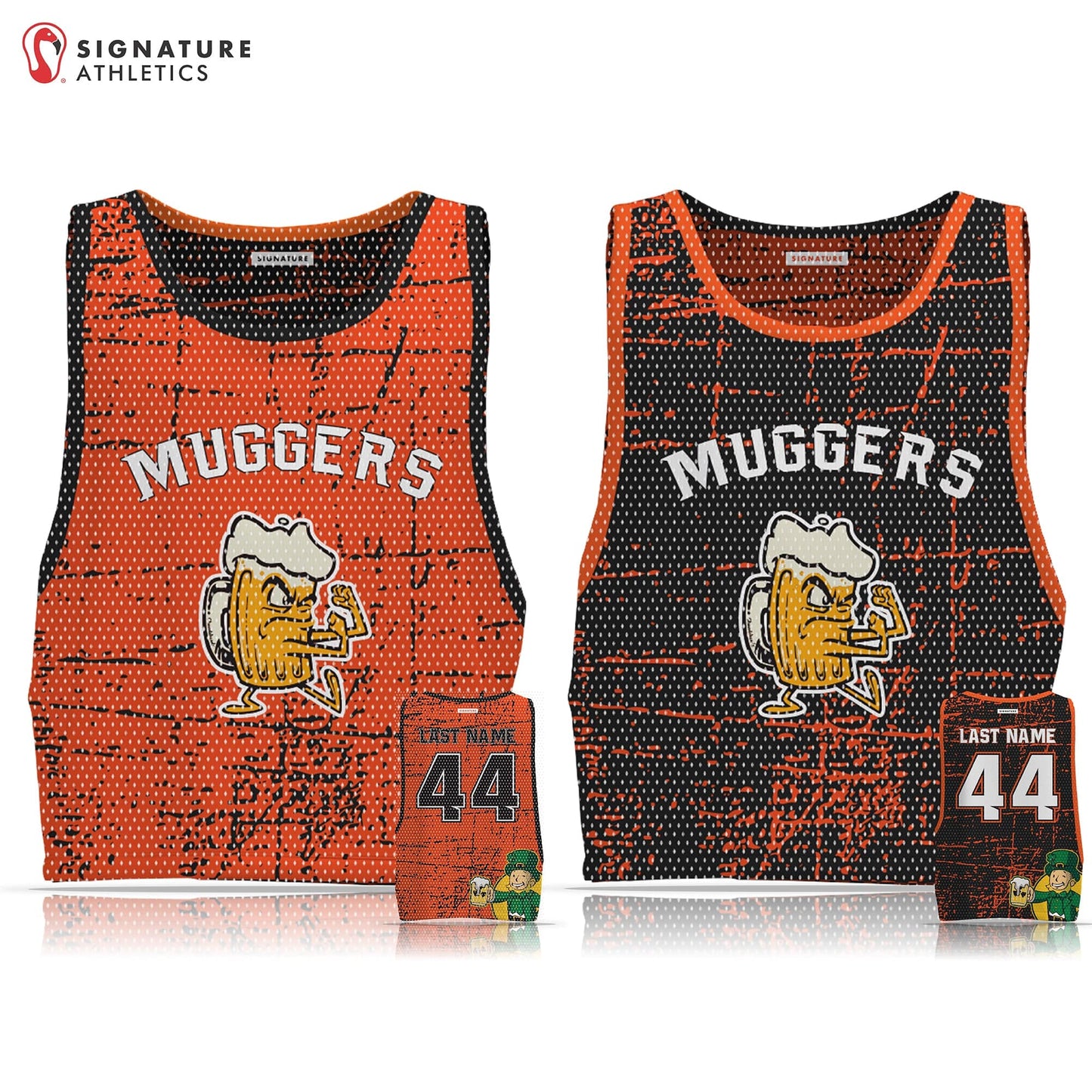 Unbroken Muggers Men's Reversible Practice Pinnie: Muggers Signature Lacrosse