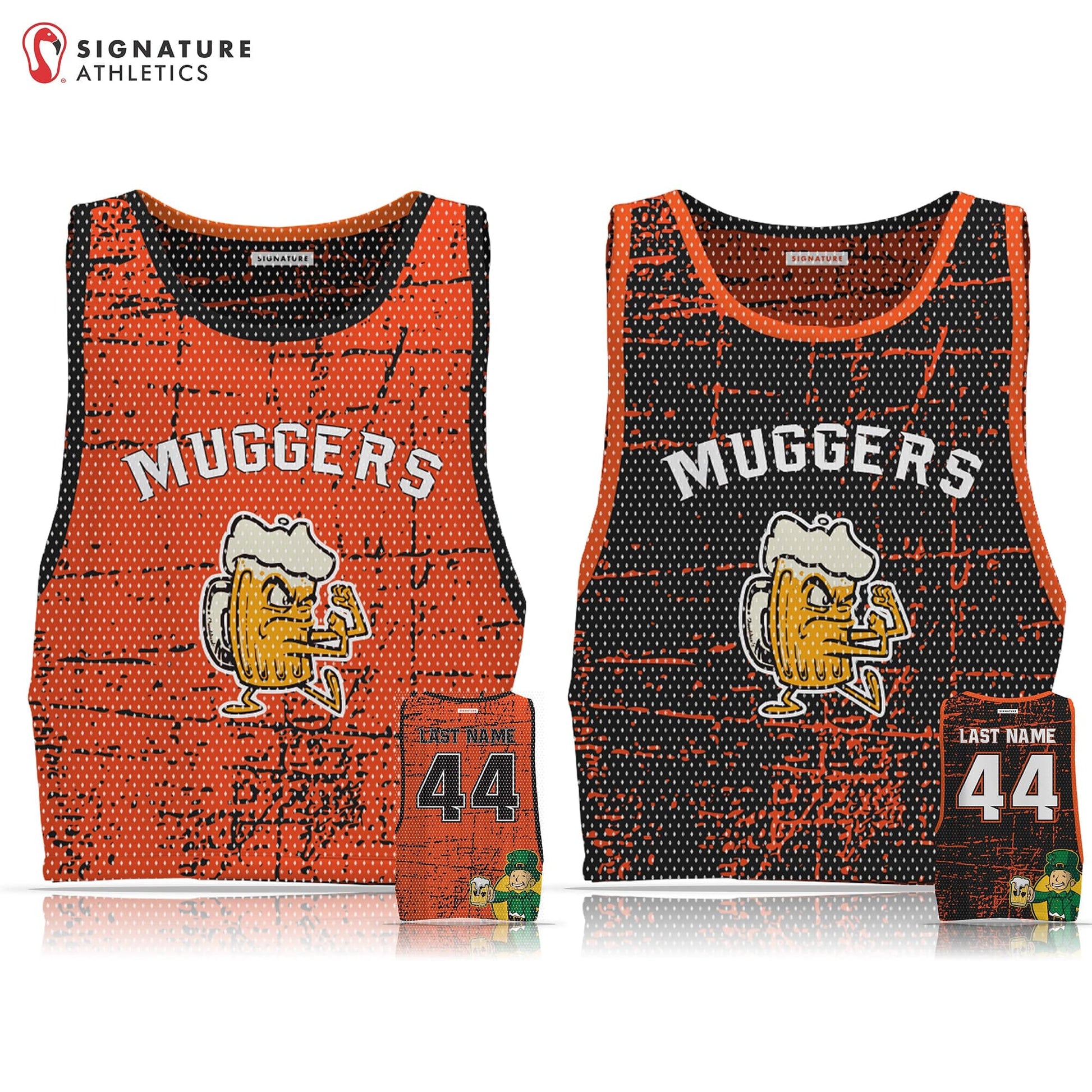 Unbroken Muggers Men's Reversible Practice Pinnie: Muggers Signature Lacrosse