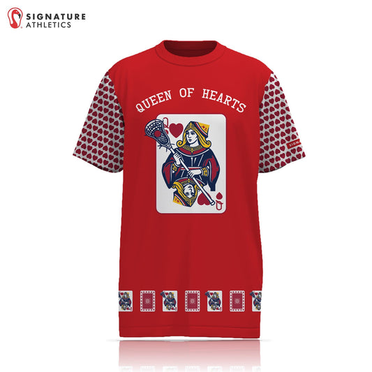 Unbroken Queen of Hearts Women's Short Sleeve Tech Tee: Queen of Hearts Signature Lacrosse