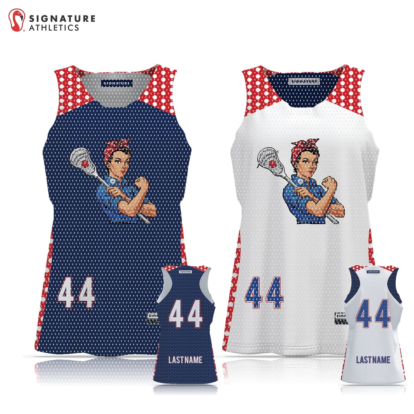 Unbroken Riveters Women's Reversible Game Pinnie: Riveters Signature Lacrosse