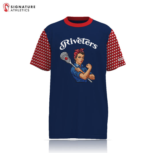 Unbroken Riveters Women's Short Sleeve Tech Tee: Riveters Signature Lacrosse