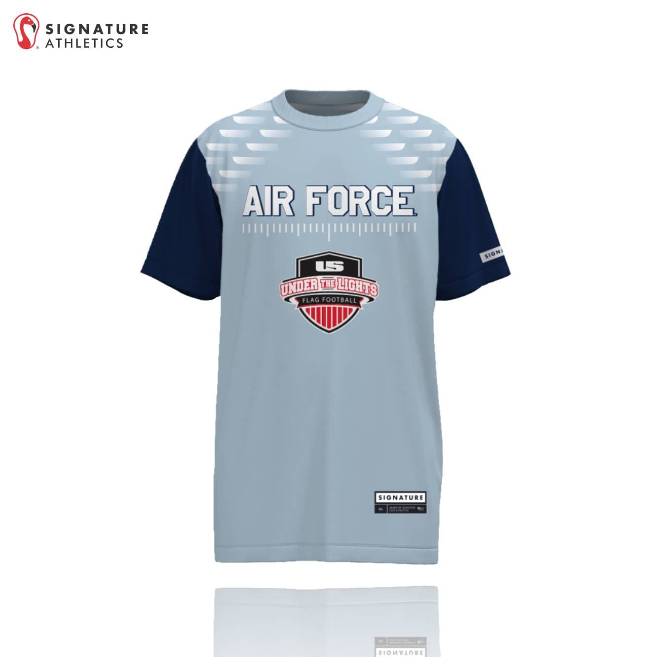 Under the Lights AIR FORCE Unisex Short Sleeve Tech Tee: Air Force Signature Lacrosse