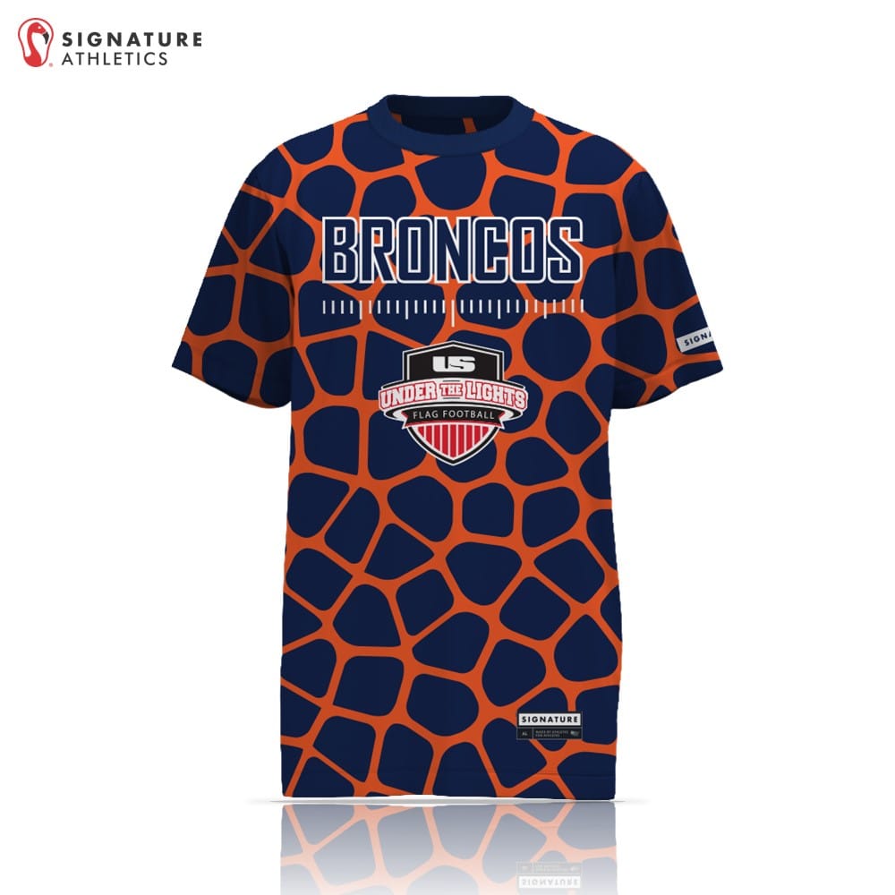 Under the Lights BRONCOS Unisex Short Sleeve Tech Tee Signature Lacrosse
