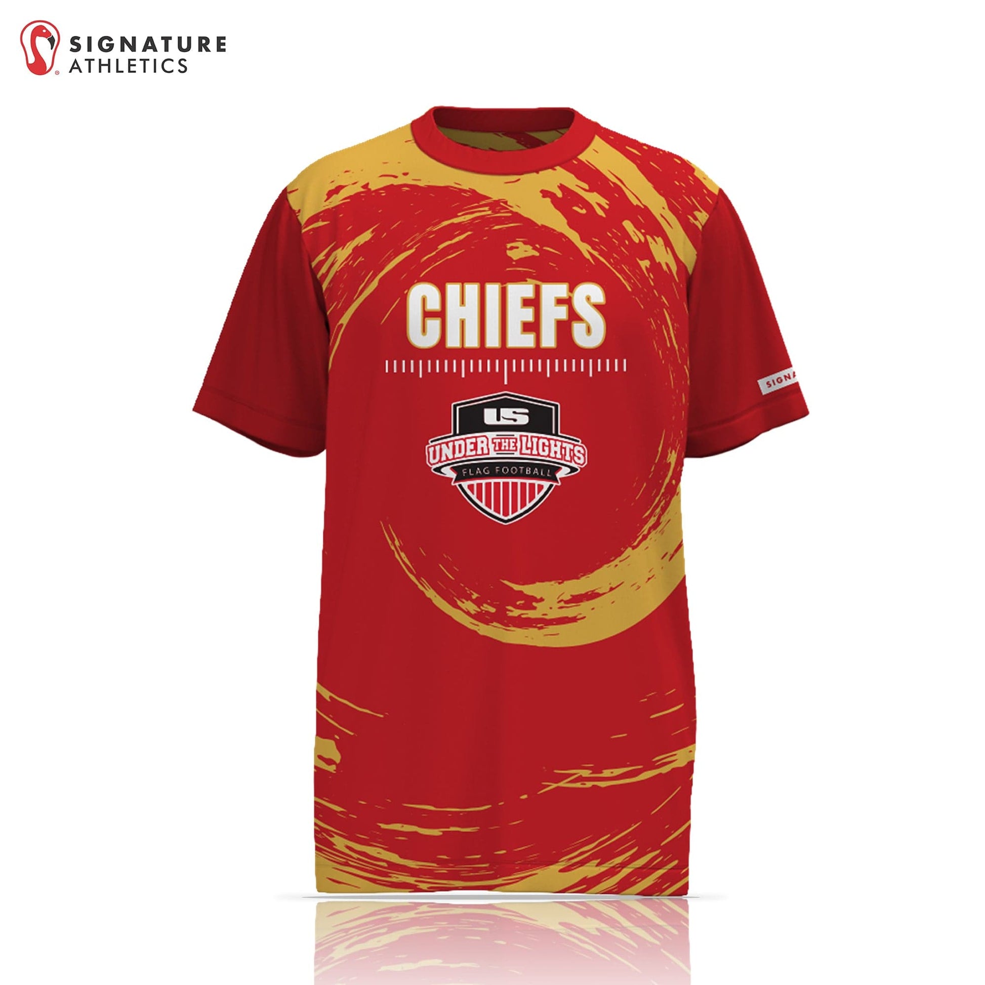 Under the Lights Flag Football Chiefs Men's Short Sleeve Tech Tee Signature Lacrosse