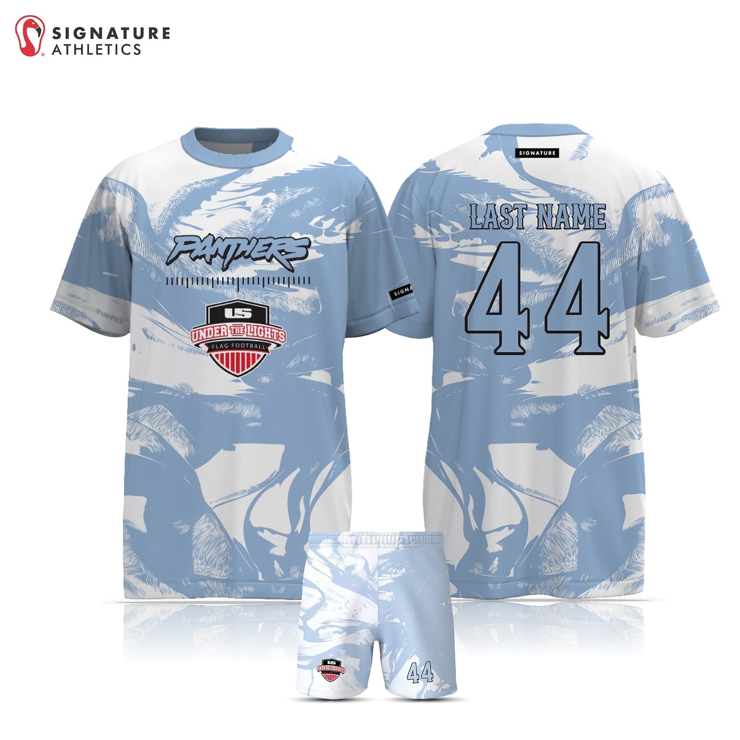 Under the Lights Flag Football Panthers Men's 2 Piece Player Package: Panthers Signature Lacrosse