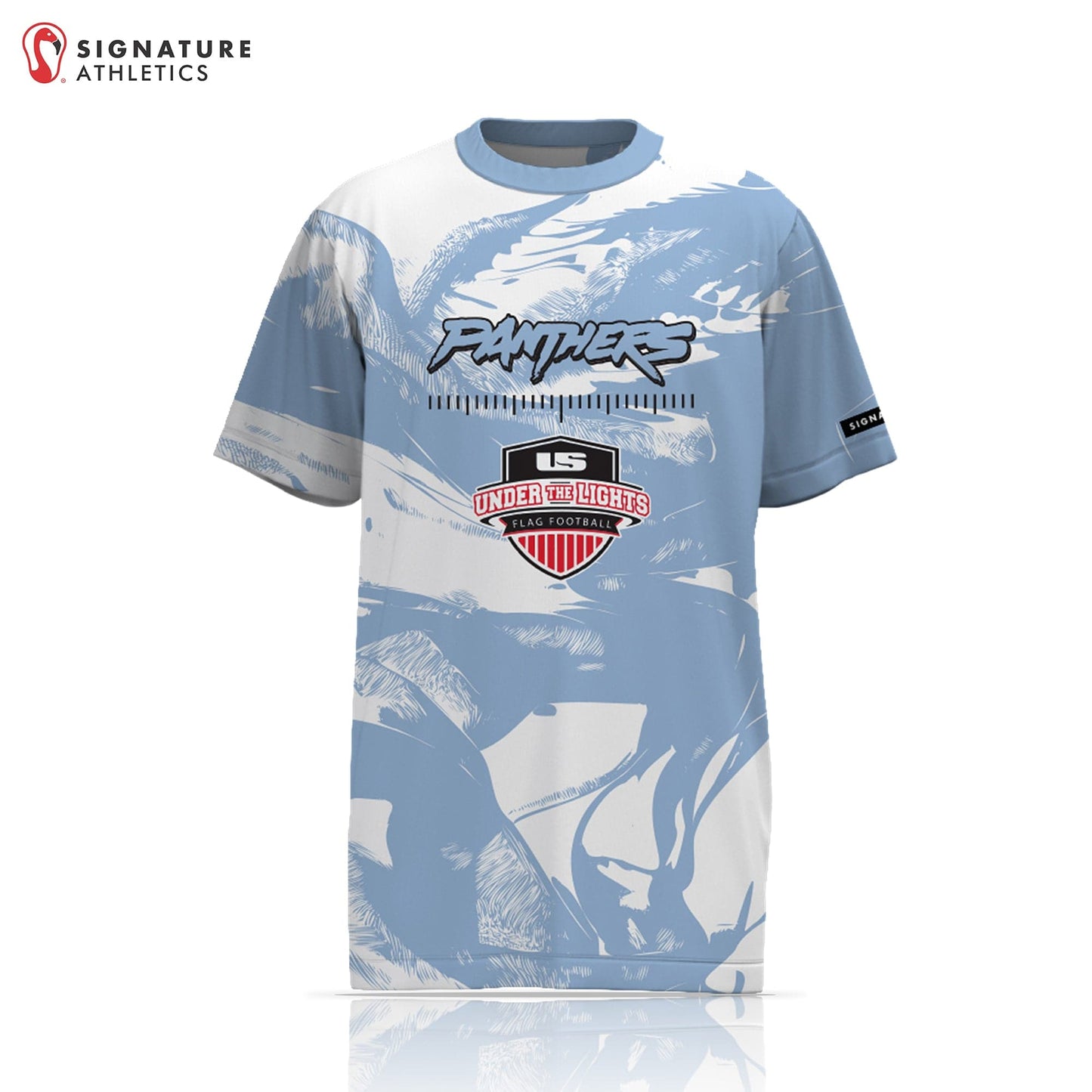 Under the Lights Flag Football Panthers Men's Short Sleeve Tech Tee Signature Lacrosse