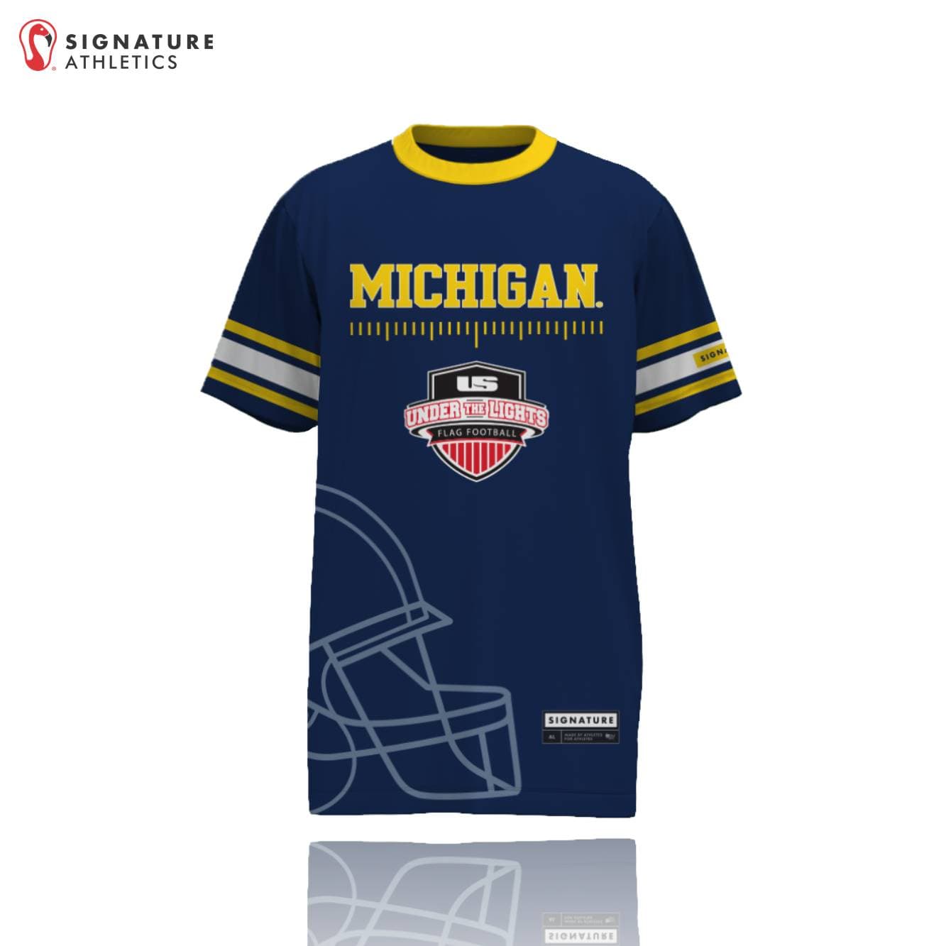 Under the Lights MICHIGAN Unisex Short Sleeve Tech Tee Signature Lacrosse