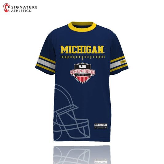 Under the Lights MICHIGAN Unisex Short Sleeve Tech Tee Signature Lacrosse