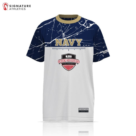 Under the Lights NAVY Unisex Short Sleeve Tech Tee: Navy Signature Lacrosse