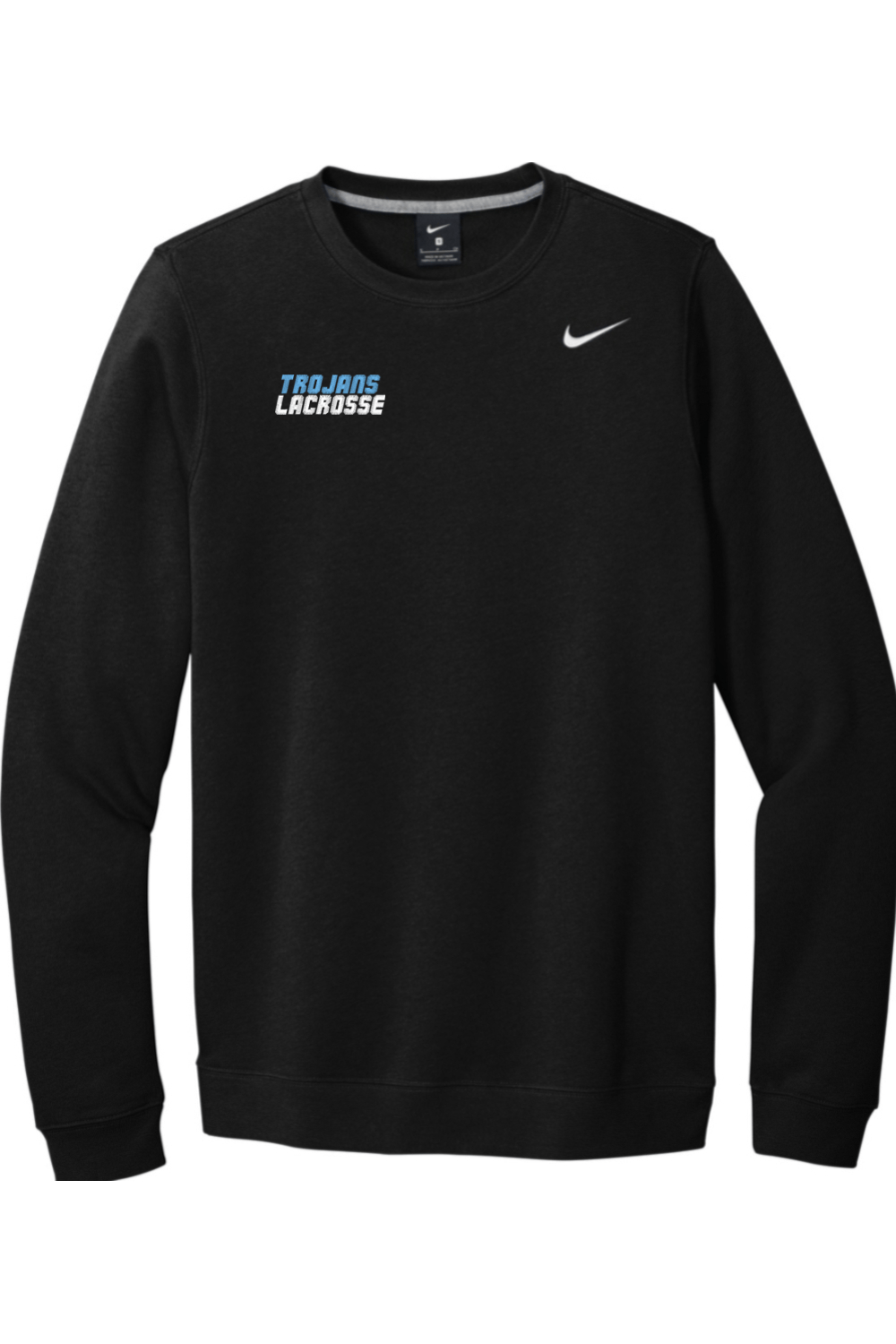 University Lacrosse Embroidered Nike Club Fleece Crew Signature Lacrosse