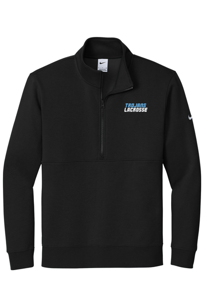 University Lacrosse Embroidered Nike Club Fleece Sleeve Swoosh 1/2-Zip Signature Lacrosse