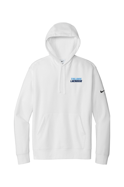 University Lacrosse Embroidered Nike Club Fleece Sleeve Swoosh Pullover Hoodie Signature Lacrosse