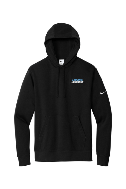 University Lacrosse Embroidered Nike Club Fleece Sleeve Swoosh Pullover Hoodie Signature Lacrosse
