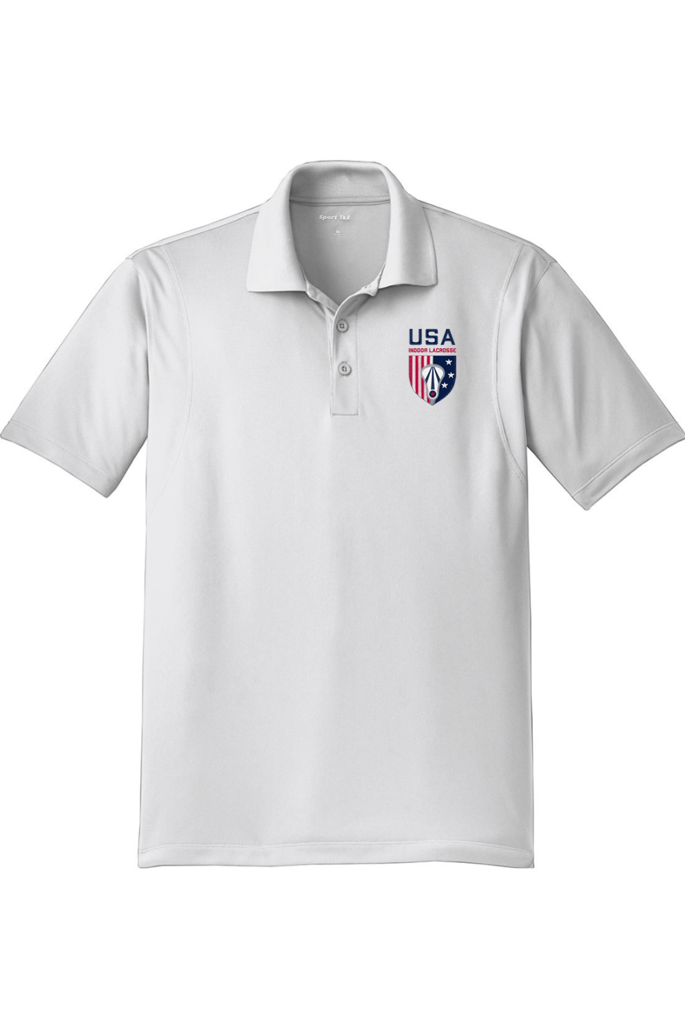 USA Indoor Lacrosse Adult Embroidered Athletic Polo Signature Lacrosse