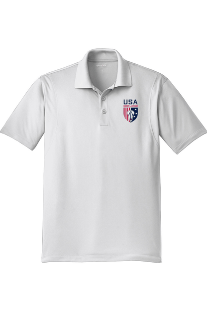 USA Indoor Lacrosse Adult Embroidered Athletic Polo Signature Lacrosse