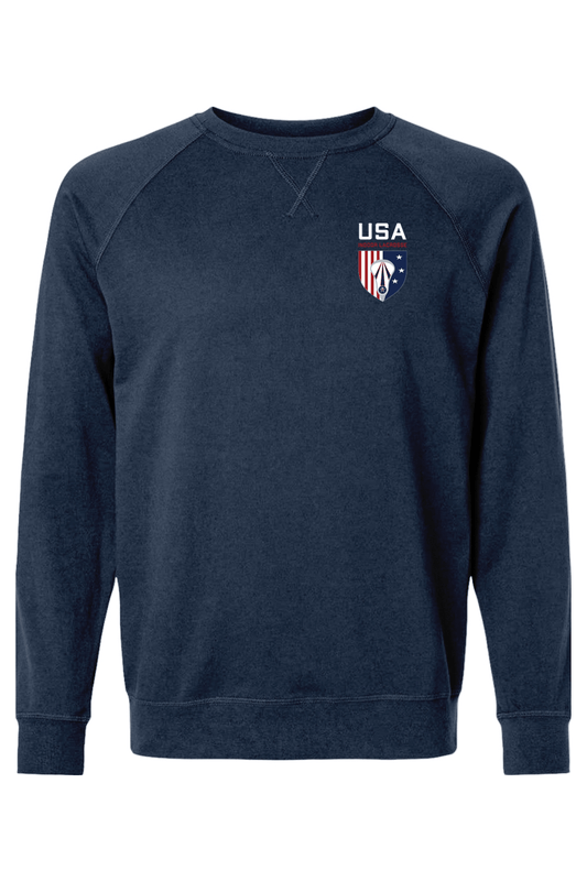 USA Indoor Lacrosse Adult Heavyweight Raglan Long Sleeve Signature Lacrosse