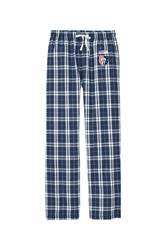 USA Indoor Lacrosse Adult Men's Flannel Plaid Pants Signature Lacrosse