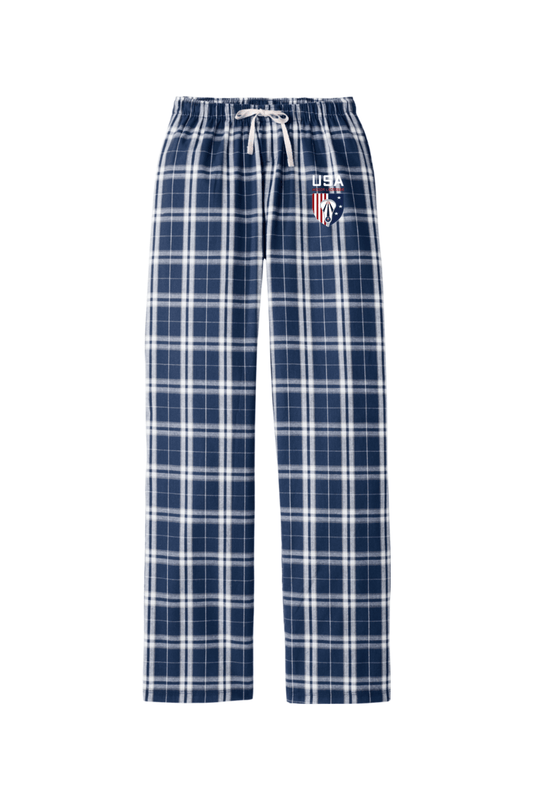 USA Indoor Lacrosse Adult Women's Flannel Plaid Pants Signature Lacrosse