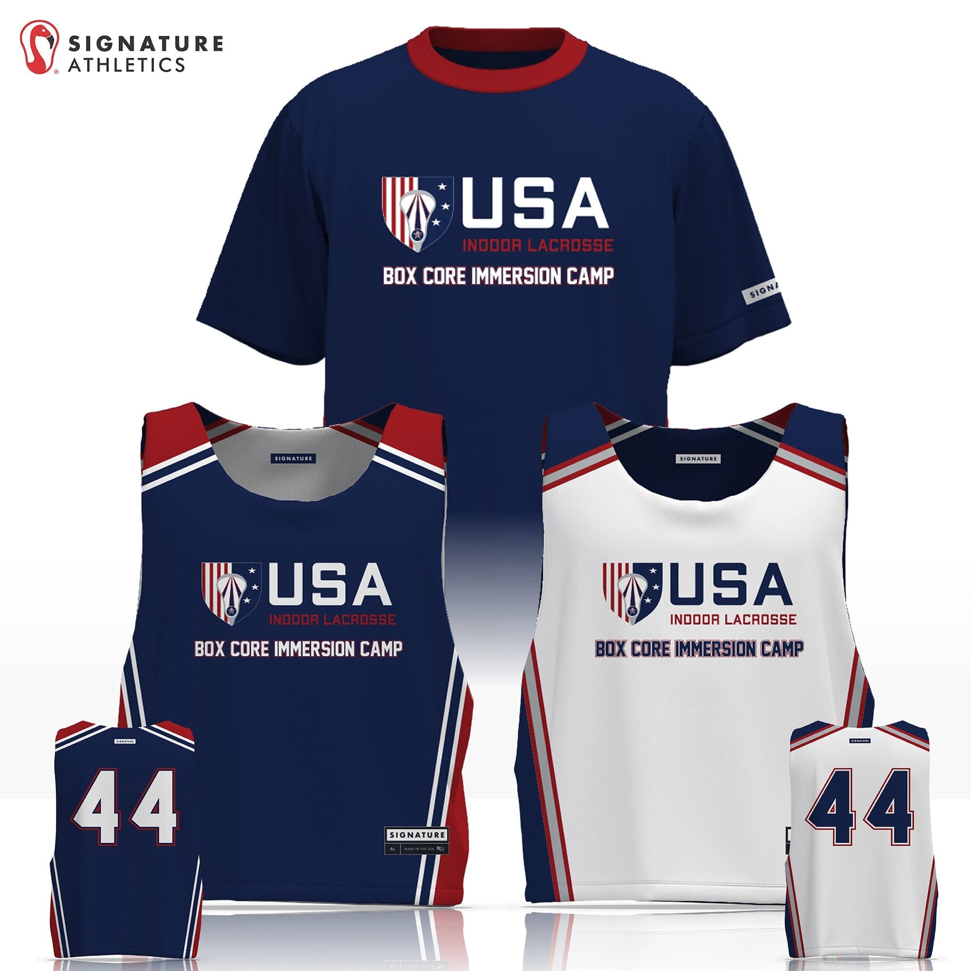 USA Indoor Lacrosse Box Core Immersion Camp Men's 2 Piece Player Package Signature Lacrosse