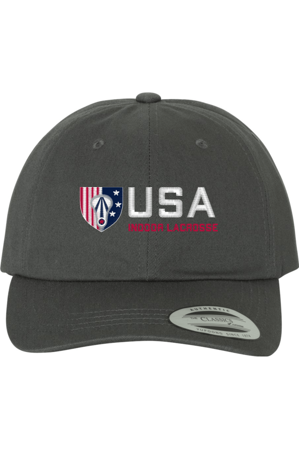USA Indoor Lacrosse Embroidered Dad Hat Signature Lacrosse