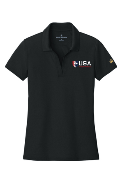 USA Indoor Lacrosse Women’s Mesh Pique Performance Polo Signature Lacrosse