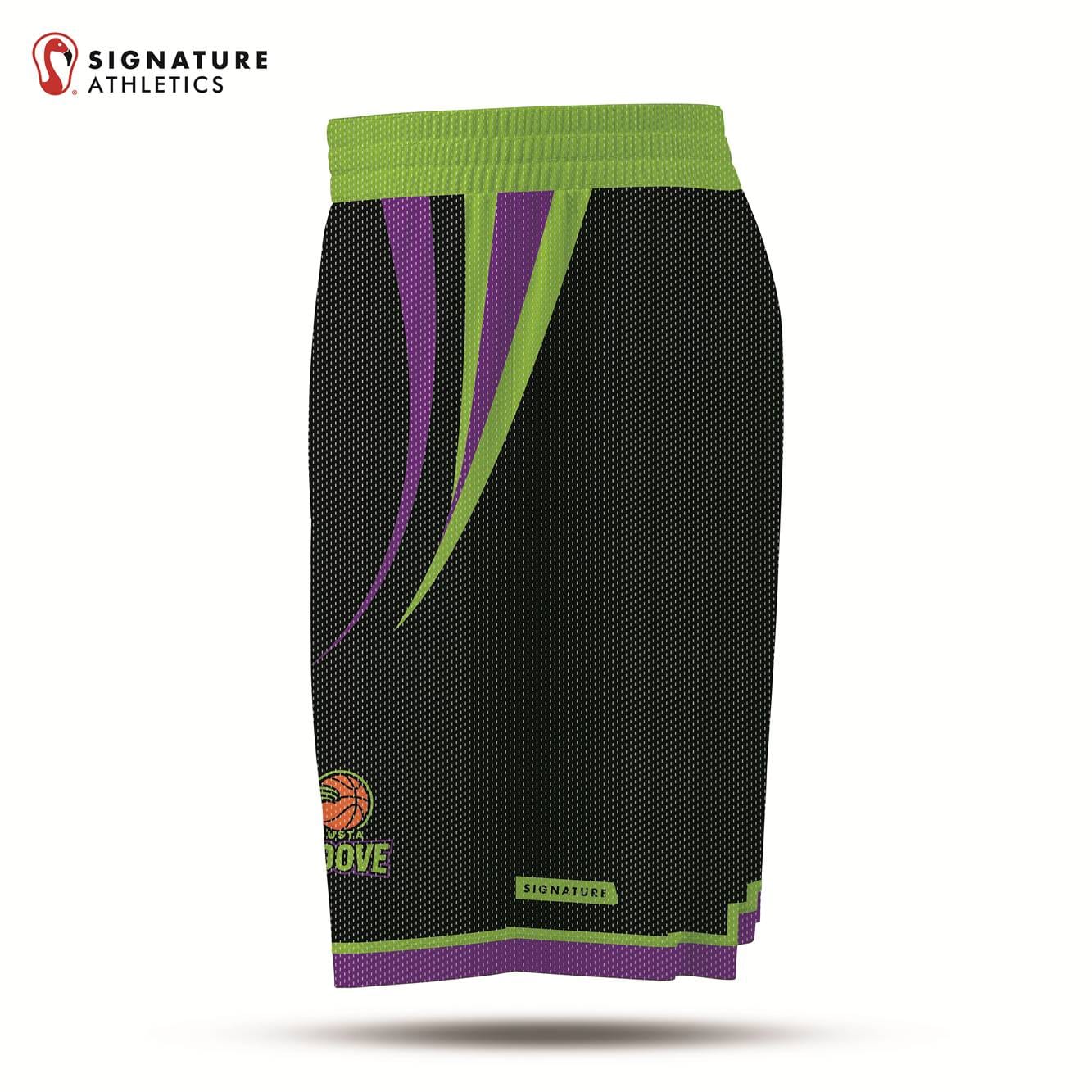 USBN Augusta Groove Dark Men's Pro Basketball Shorts Signature Lacrosse