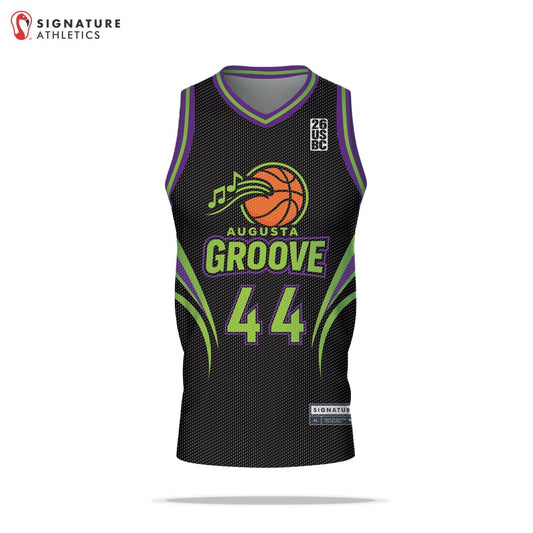 USBN Augusta Groove Dark Men's Pro V Neck Basketball Jersey Signature Lacrosse