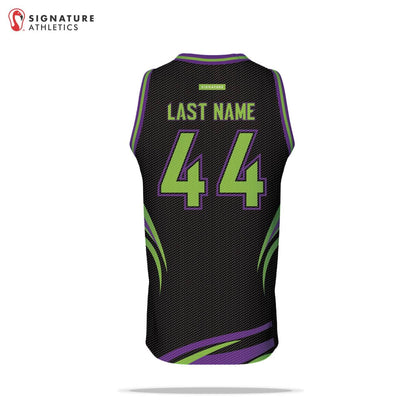 USBN Augusta Groove Dark Men's Pro V Neck Basketball Jersey Signature Lacrosse