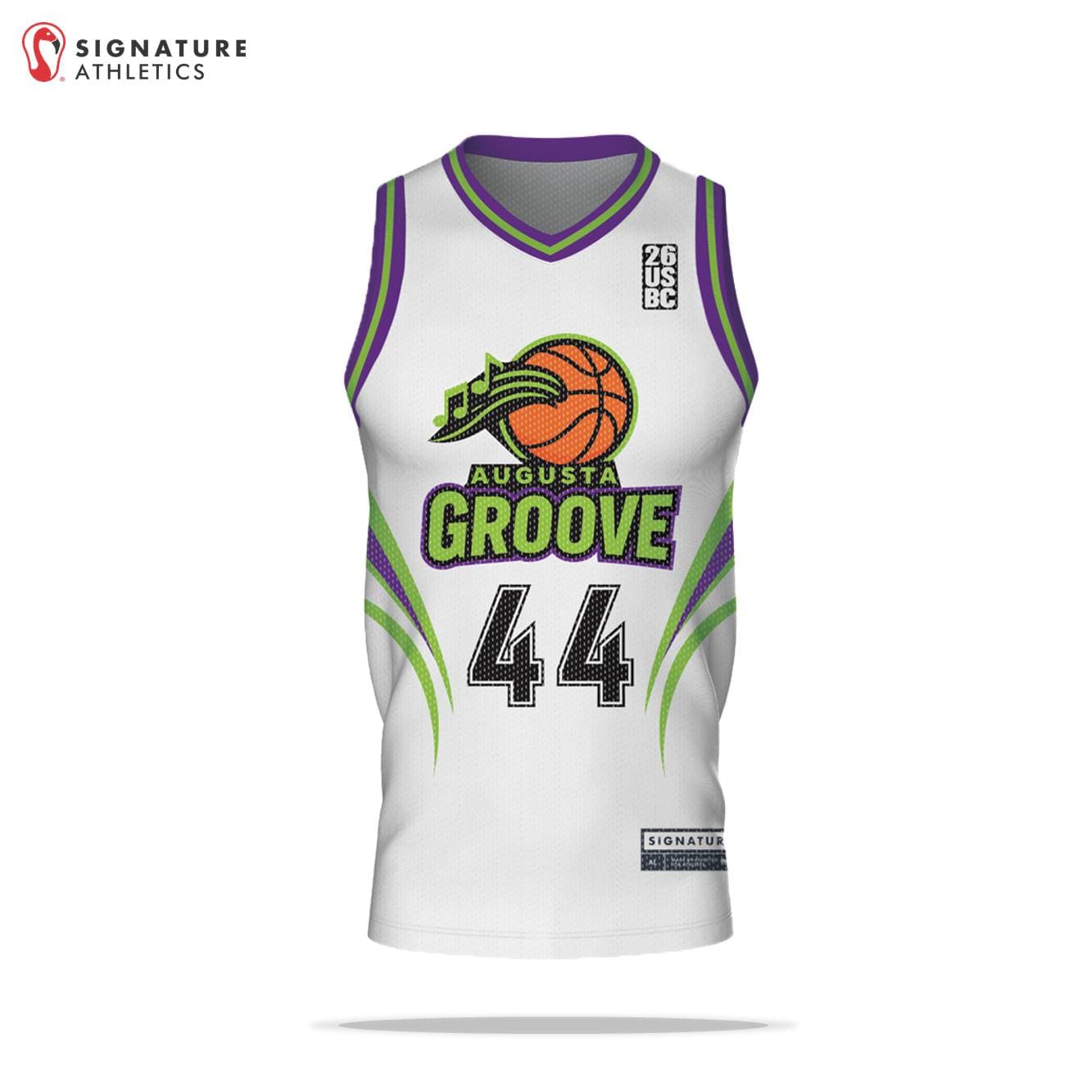 USBN Augusta Groove Light Men's Pro V Neck Basketball Jersey Signature Lacrosse
