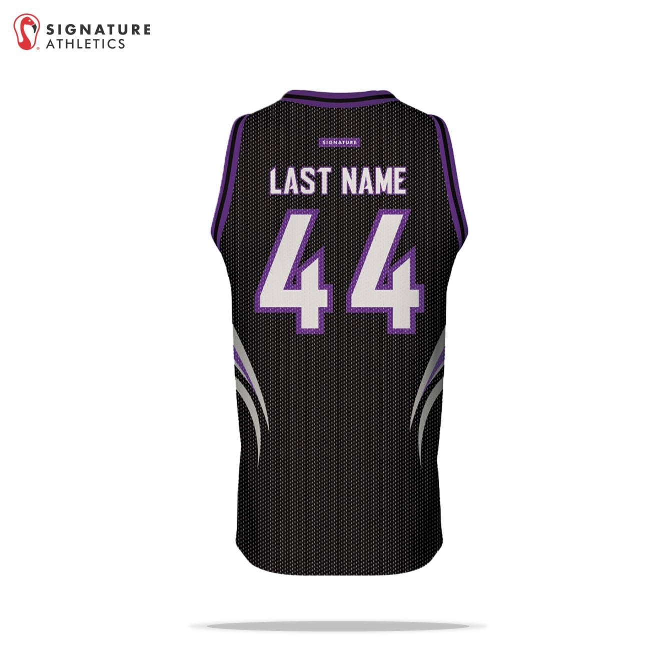 USBN Duluth Express Dark Men's Pro V Neck Basketball Jersey Signature Lacrosse