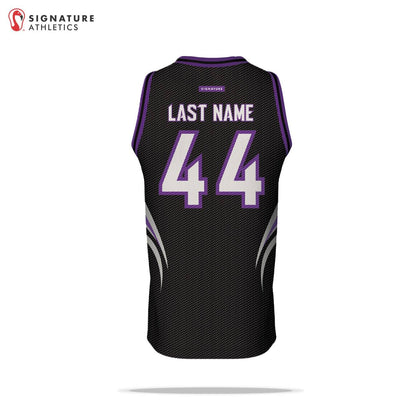 USBN Duluth Express Dark Men's Pro V Neck Basketball Jersey Signature Lacrosse