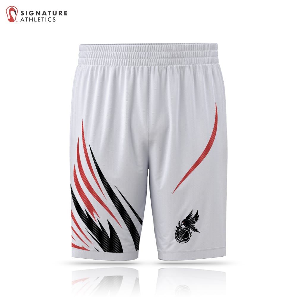 USBN South Atlanta Crows Men's Pro White Basketball Short Signature Lacrosse