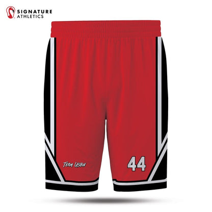 USBN Team Men's Red Basketball Shorts Signature Lacrosse