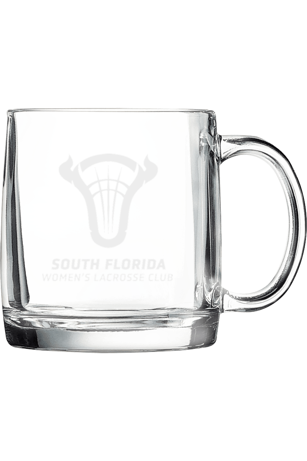 USF Women's LC Club 12 1/4 oz. Glass Coffee Mug Signature Lacrosse