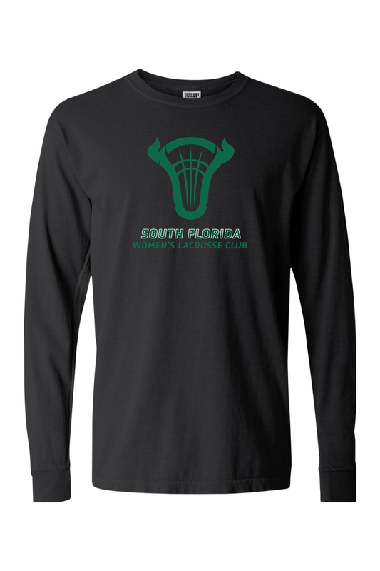 USF Women's LC Club Comfort Colors Ringspun Long Sleeve T-Shirt Signature Lacrosse