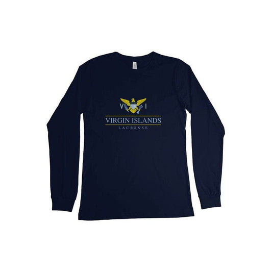 USVI Lacrosse Association Adult Cotton Long Sleeve T-Shirt Signature Lacrosse