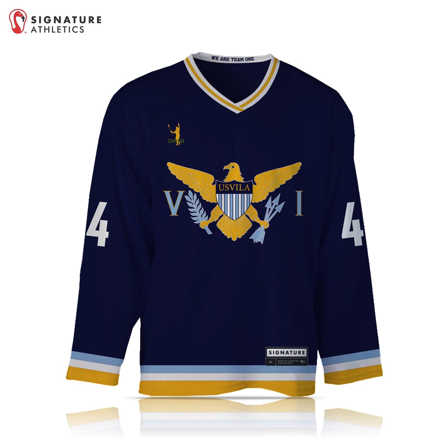 USVI Lacrosse Men's Dark Player Goalie Jersey: Virgin Islands Signature Lacrosse