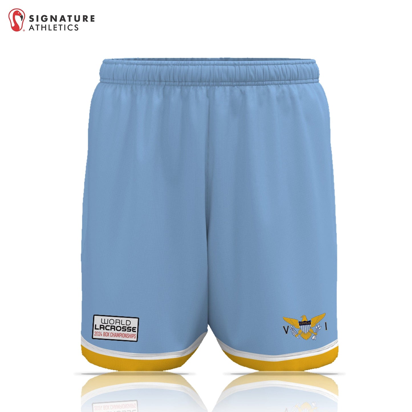 USVI Lacrosse Men's Light Player Game Shorts: Virgin Islands Signature Lacrosse