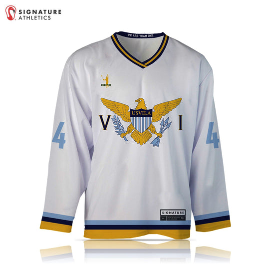 USVI Lacrosse Men's Light Player Goalie Jersey: Virgin Islands Signature Lacrosse