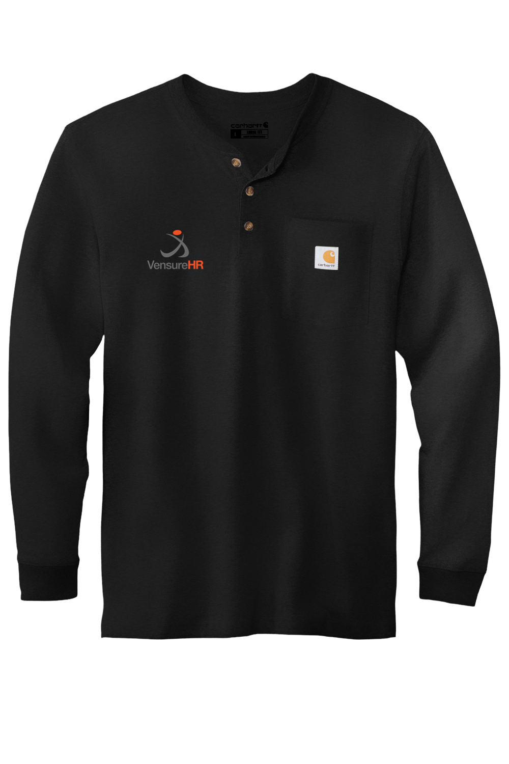 Vensure HR Men's Carhartt Long Sleeve Henley T-Shirt Signature Lacrosse