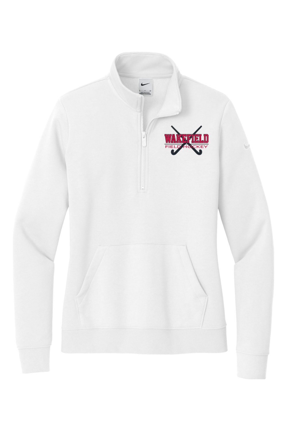 Wakefield Youth Field Hockey Nike Ladies Club Fleece Sleeve Swoosh 1/2-Zip Signature Lacrosse