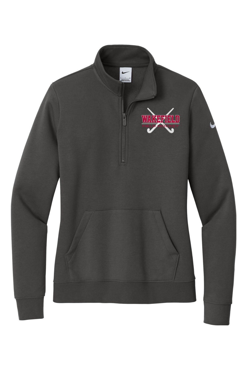 Wakefield Youth Field Hockey Nike Ladies Club Fleece Sleeve Swoosh 1/2-Zip Signature Lacrosse