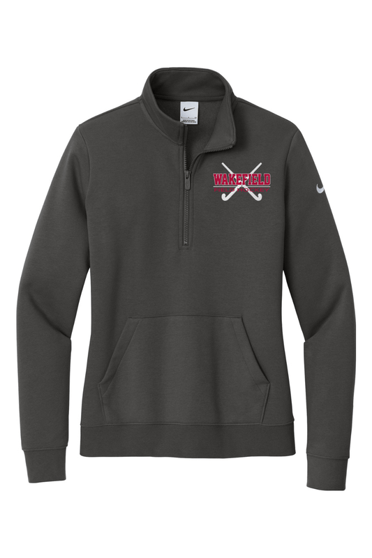 Wakefield Youth Field Hockey Nike Ladies Club Fleece Sleeve Swoosh 1/2-Zip Signature Lacrosse