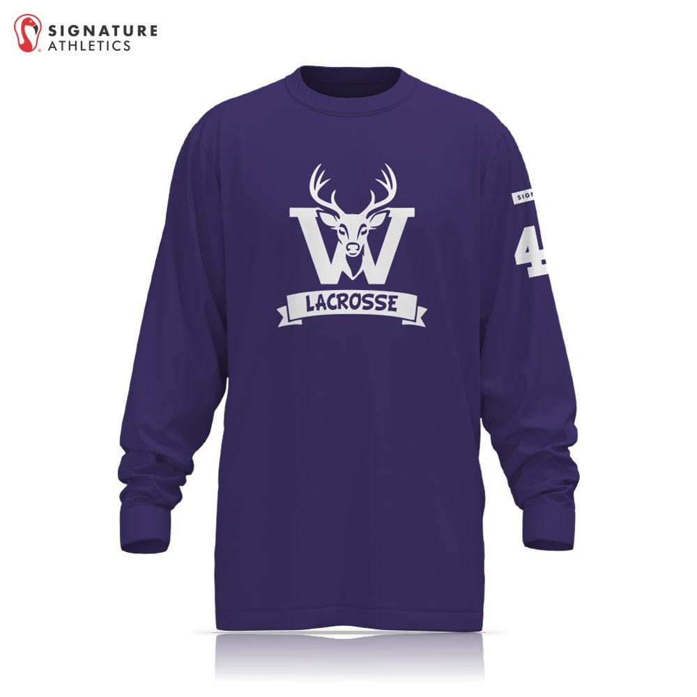 Wallenpaupack Area High School Lacrosse Women's Player Long Sleeve Custom Tech Tee Signature Lacrosse