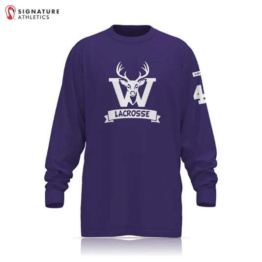 Wallenpaupack Area High School Lacrosse Women's Player Long Sleeve Custom Tech Tee Signature Lacrosse