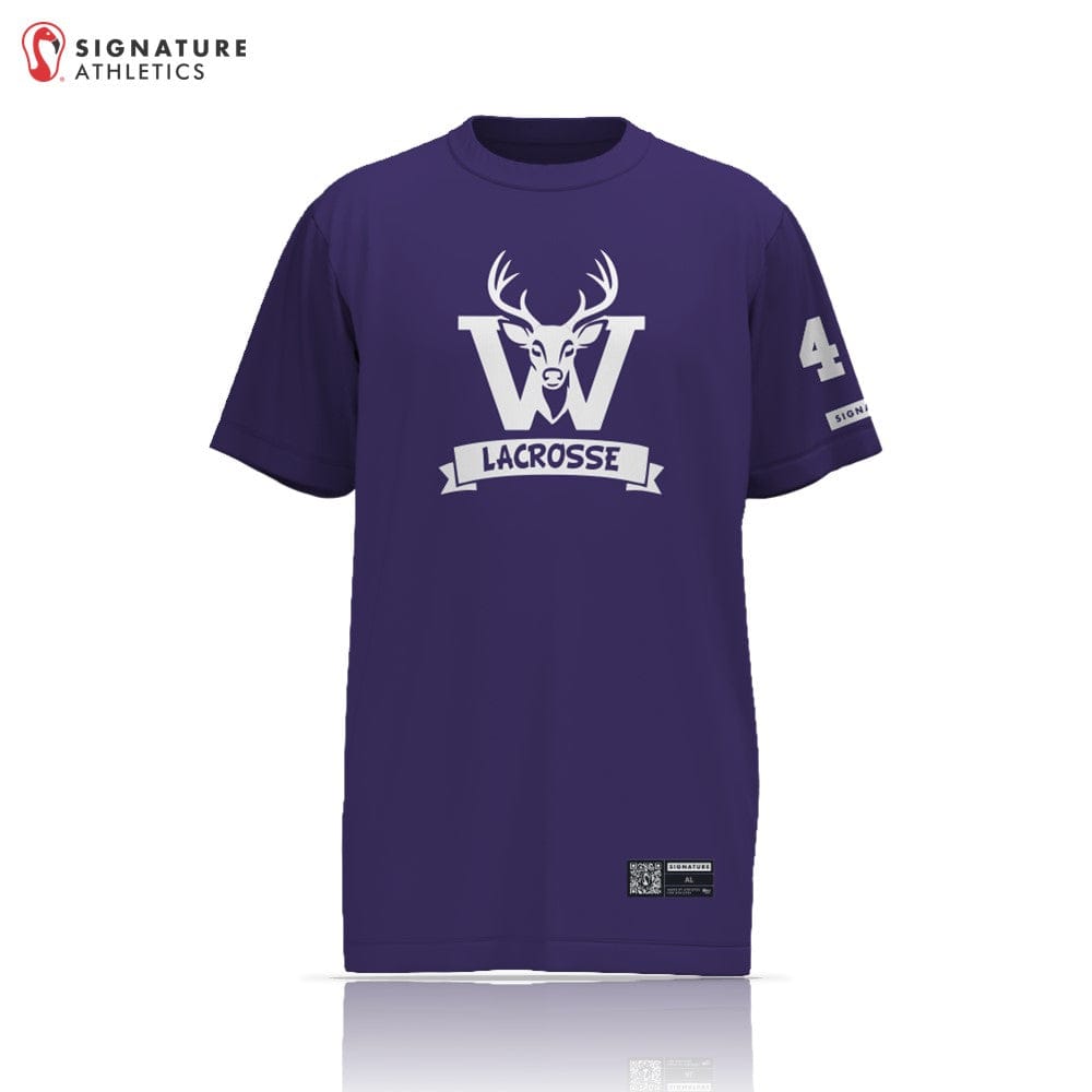 Wallenpaupack Area High School Lacrosse Women's Player Short Sleeve Custom Tech Tee Signature Lacrosse