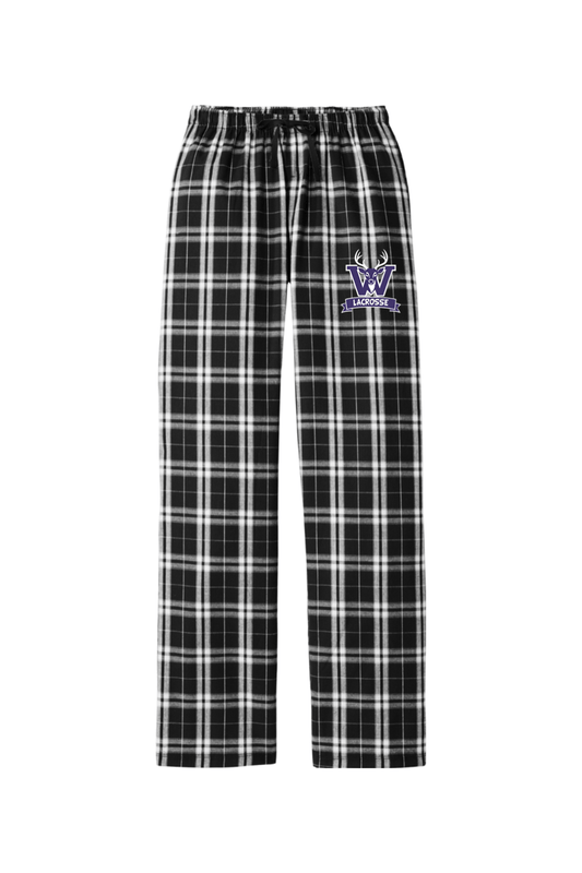 Wallenpaupack Area Lacrosse Adult Women's Flannel Plaid Pants Signature Lacrosse