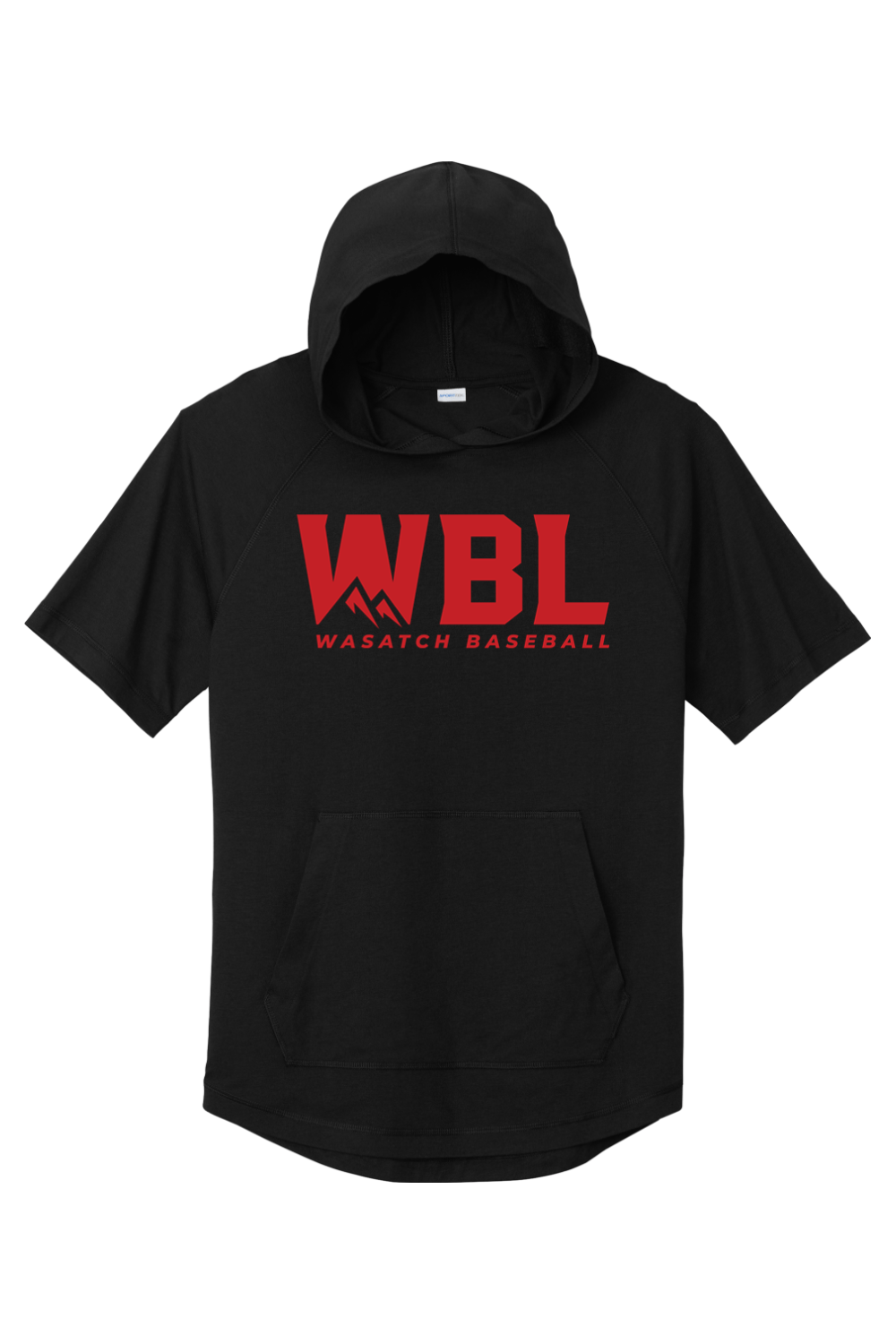 Wasatch Baseball Tri-Blend Wicking Short Sleeve Hoodie Signature Lacrosse
