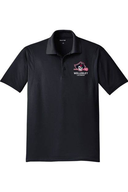 Wellesley Lacrosse Adult Embroidered Athletic Polo Signature Lacrosse