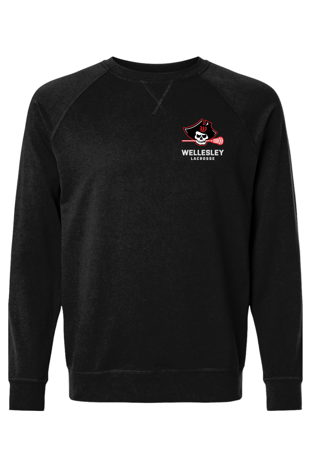 Wellesley Lacrosse Adult Heavyweight Raglan Long Sleeve Signature Lacrosse